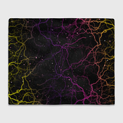 Плед флисовый Молнии, цвет: 3D-велсофт