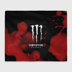 Плед флисовый MONSTER ENERGY, цвет: 3D-велсофт