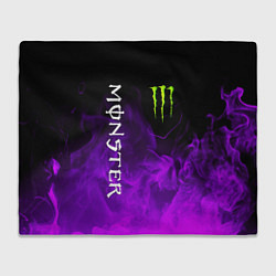 Плед флисовый MONSTER ENERGY, цвет: 3D-велсофт