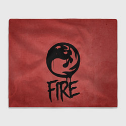 Плед флисовый Emblems Fire, цвет: 3D-велсофт