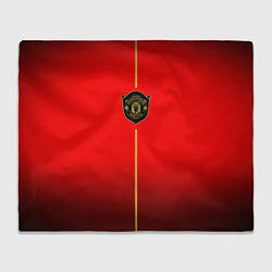 Плед флисовый Манчестер Юнайтед лого 2020, цвет: 3D-велсофт