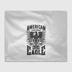 Плед флисовый Американский орел Z, цвет: 3D-велсофт