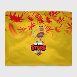 Плед флисовый BRAWL STARS SALLY LEON В ЛЕТО, цвет: 3D-велсофт