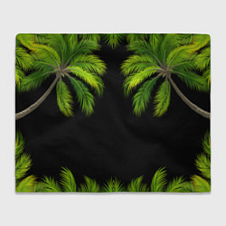 Плед флисовый Пальмы, цвет: 3D-велсофт