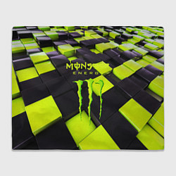 Плед флисовый MONSTER ENERGY, цвет: 3D-велсофт