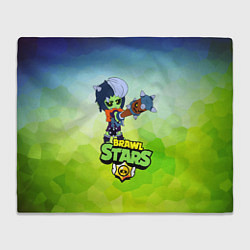 Плед флисовый Brawl StarsZombibi, цвет: 3D-велсофт