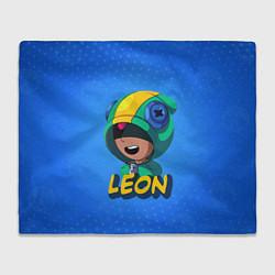 Плед флисовый BRAWL STARS LEON, цвет: 3D-велсофт