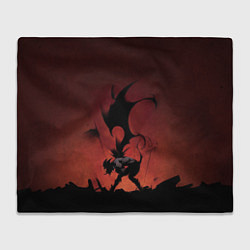 Плед флисовый Asta demon, цвет: 3D-велсофт