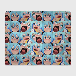 Плед флисовый Аква Коносуба Aqua Konosuba, цвет: 3D-велсофт