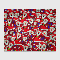 Плед флисовый Дед Санта, цвет: 3D-велсофт