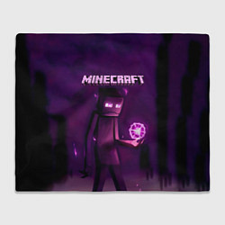 Плед флисовый Minecraft Слендермен, цвет: 3D-велсофт