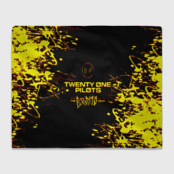 Плед флисовый TWENTY ONE PILOTS TOP, цвет: 3D-велсофт