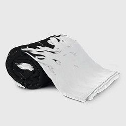 Плед флисовый Токийский гуль черно белый Кен, цвет: 3D-велсофт — фото 2