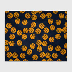 Плед флисовый Баскетбольные мячи, цвет: 3D-велсофт