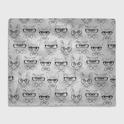 Плед флисовый Кошки в очках, цвет: 3D-велсофт