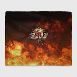 Плед флисовый Path of Exile Logo Путь изгнанника Лого Z, цвет: 3D-велсофт