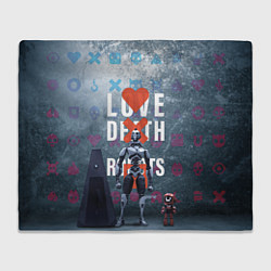 Плед флисовый Любовь смерть и роботы, цвет: 3D-велсофт