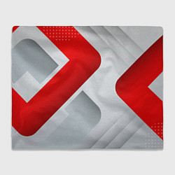 Плед флисовый 3D SPORT STYLE RED WHITE, цвет: 3D-велсофт