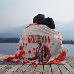 Плед флисовый Антуан Гризманн Antoine Griezmann спина Z, цвет: 3D-велсофт — фото 2
