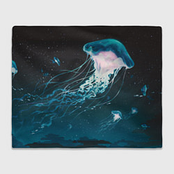 Плед флисовый Рисунок медуза, цвет: 3D-велсофт