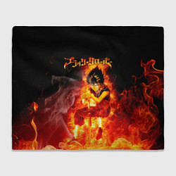 Плед флисовый Юно в огне Чёрный клевер, цвет: 3D-велсофт