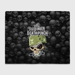 Плед флисовый Five Finger Death Punch 5FDP Z, цвет: 3D-велсофт