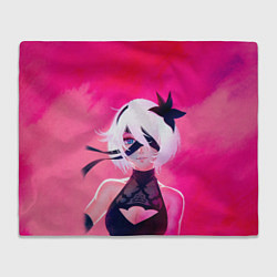 Плед флисовый Nier Automata 2B Z, цвет: 3D-велсофт