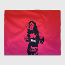 Плед флисовый Фанатка NIN, цвет: 3D-велсофт