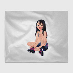 Плед флисовый Нагаторо улыбается, цвет: 3D-велсофт