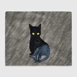 Плед флисовый Cat psycho 100 Моб Психо 100 Z, цвет: 3D-велсофт