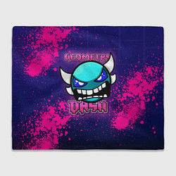 Плед флисовый Geometry Dash: 80s, цвет: 3D-велсофт