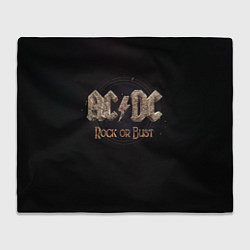 Плед флисовый ACDC Rock or Bust, цвет: 3D-велсофт