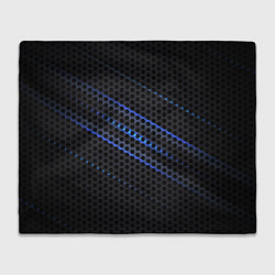 Плед флисовый СТАЛЬНАЯ СЕТКА НЕОН STEEL MESH NEON, цвет: 3D-велсофт