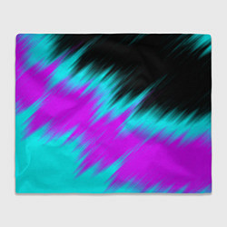 Плед флисовый НЕОНОВЫЕ ПОЛОСЫ И НИЧЕГО ЛИШНЕГО NEON STRIPES, цвет: 3D-велсофт