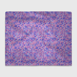 Плед флисовый Сиреневая пиксельная абстракция, цвет: 3D-велсофт