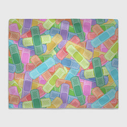 Плед флисовый Цветные пластыри, цвет: 3D-велсофт