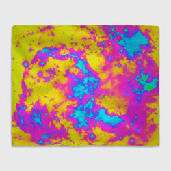 Плед флисовый Яркая абстракция космических красок, цвет: 3D-велсофт