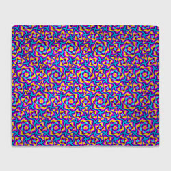 Плед флисовый Красочный фон с цветами, цвет: 3D-велсофт