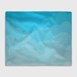 Плед флисовый Голубые облака, цвет: 3D-велсофт
