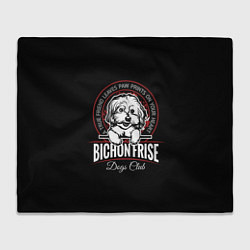 Плед флисовый Бишон Фризе Bichon Frize, цвет: 3D-велсофт