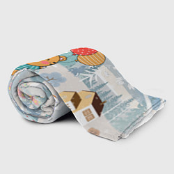 Плед флисовый Новогодний тигренок с шариками, цвет: 3D-велсофт — фото 2