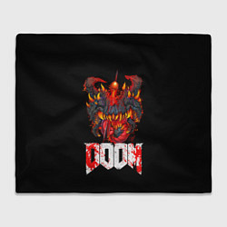 Плед флисовый Какодемон Cacodemon Doom, цвет: 3D-велсофт
