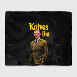 Плед флисовый Достать ножи Knives Out, цвет: 3D-велсофт