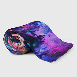 Плед флисовый НЕОНОВЫЕ КОСМОС NEON SPACE, цвет: 3D-велсофт — фото 2