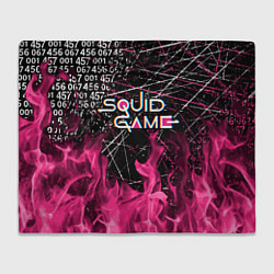 Плед флисовый ИГРА В КАЛЬМАРА ОГОНЬ SQUID GAME FIRE, цвет: 3D-велсофт