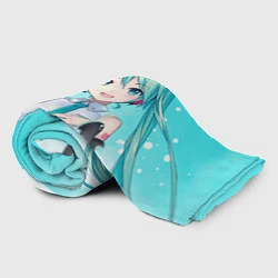 Плед флисовый Hatsune Miku, Мику Хацунэ, цвет: 3D-велсофт — фото 2