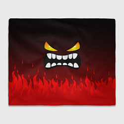 Плед флисовый Geometry Dash: Anger Smile, цвет: 3D-велсофт