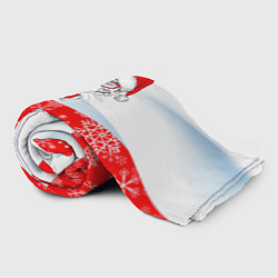 Плед флисовый Новогодний тигр в сугробе снега, цвет: 3D-велсофт — фото 2