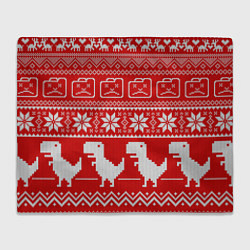 Плед флисовый Вязаный принт, цвет: 3D-велсофт