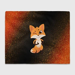 Плед флисовый Fox - Winking - Noise, цвет: 3D-велсофт